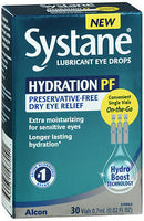 Systane Hydration Preservative Free Lubricating Eye Drops Vials, 30 CT