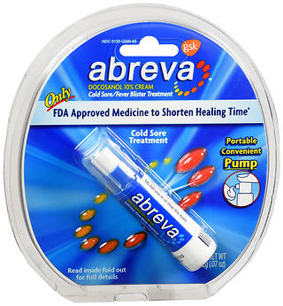 Abreva Docosanol 10% Cream Pump, FDA Approved Treatment for Cold Sore/Fever Blister, 2 grams