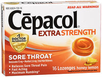 Cepacol Extra Strength Lozenges, Honey Lemon (Pack of 5)