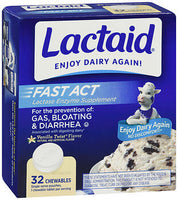 LACTAID Fast Act Chewables Vanilla Twist 32 Tablets (Pack of 5)