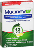 Mucinex DM 12 Hr Max Strength Expectorant & Cough Suppressant (14 Ct)