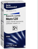 Bausch and Lomb Muro 128 Ophthalmic Solution 5% 15mL for Temporary Relief of Corneal Edema (1 Box Only)