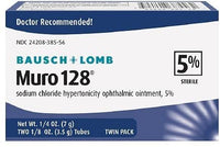 Muro 128 Sodium Chloride Hypertonicity Ophthalmic Ointment, 5% Sterile, Twin Pack 0.25 oz