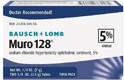 Muro 128 Sodium Chloride Hypertonicity Ophthalmic Ointment, 5% Sterile, Twin Pack 0.25 oz