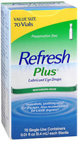 Refresh Plus Lubricant Eye Drops, 70CT