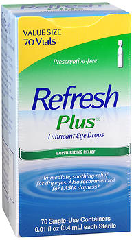 Refresh Plus Lubricant Eye Drops, 70CT