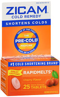 Homeopathic Zicam Cold Remedy RapidMelts - Cherry Flavor, 25 Ct