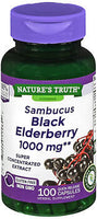 NATURE'S TRUTH SAMBUCUS BLACK ELDERBERRY 1000 MG QUICK RELEASE CAPSULES 100ct