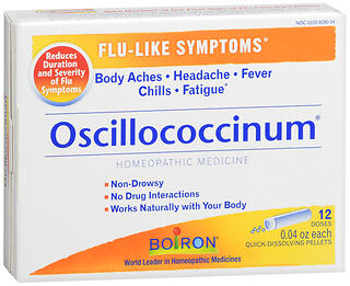 BOIRON OSCILLOCOCCINUM QUICK-DISSOLVING PELLETS 12ct