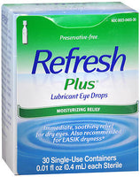 REFRESH PLUS LUBRICANT EYE DROPS SINGLE-USE CONTAINERS 30ct