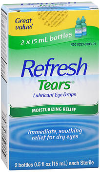 REFRESH TEARS LUBRICANT EYE DROPS 2x15mL